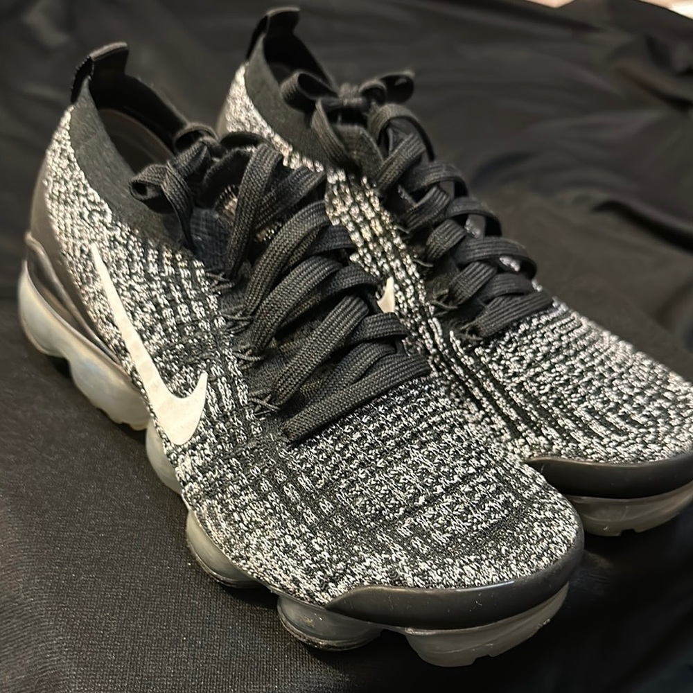 Nike Black and White and grey VaporMax shoe